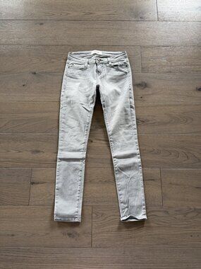 Acquaverde Paris Scarlett Skinny Jeans Light Grey Size 24 NWOT